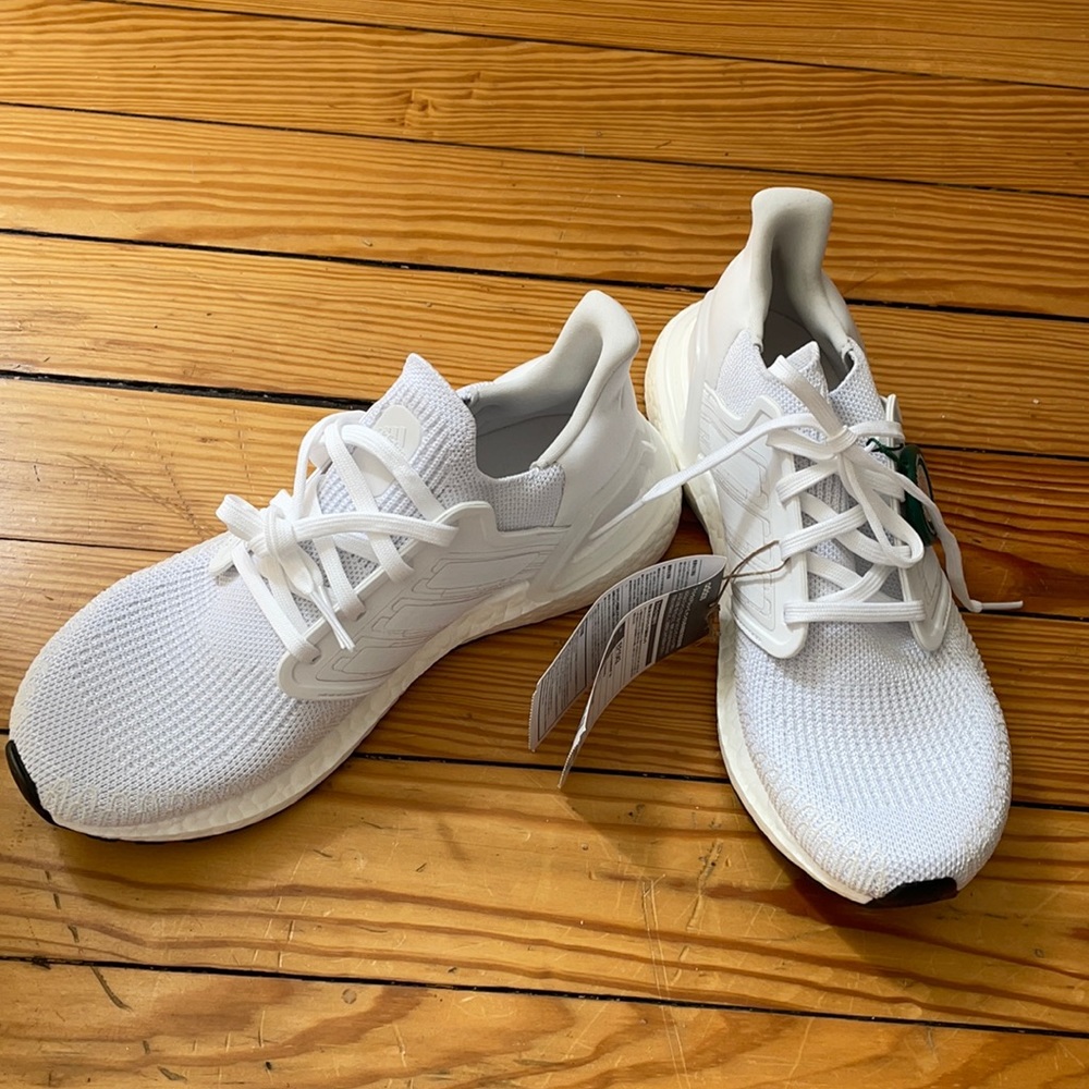 All white adidas ultraboost 20